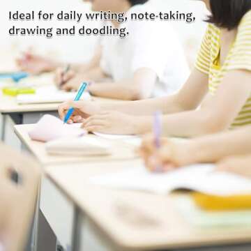 Lineon Erasable Gel Pens, 15 Colors Retractable Fine Point Erasable Pens Clicker, Assorted Color Inks, Make Mistakes Disappear for Drawing Writing Planner and Crossword Puzzles