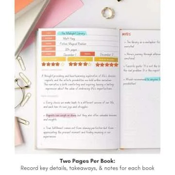 Lamare Book Journal - Reading Journals For Book Lovers - 2024 Reading Journal - 80 Book Journal Reading Log For Book Lovers Gifts For Women & Men - Book Review Journal - Organized Book Tracker Journal