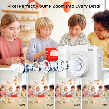 4K Digital Camera for Photography, Small Vlogging Camera with Flip Screen for YouTube, 50MP 16X Zoom...