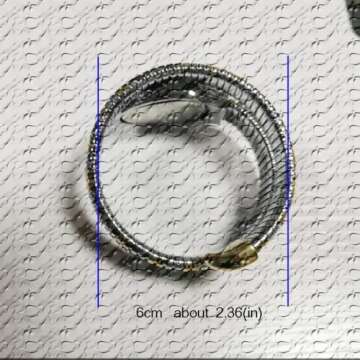 KLSKLYL Dress Snake Shape Bracelet Women Watch Top Elegant Waterproof Quartz Jewelry Watches (GS White)