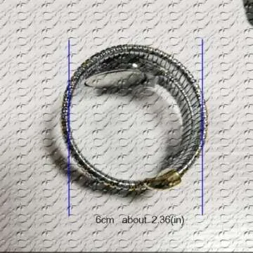 KLSKLYL Dress Snake Shape Bracelet Women Watch Top Elegant Waterproof Quartz Jewelry Watches (GS White)