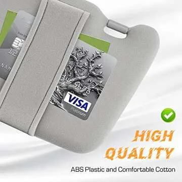 Gray Driver Left + Passenger Right Side Sun Visor Replacement Compatible with 2007 2008 2009 2010 2011 Toyota Camry without Sunroof Replace ‎74310-06750-E0, 74320-06780-B0