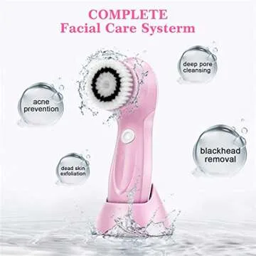 MOSCHOW Facial Cleansing Brush - Waterproof Rechargeable Device