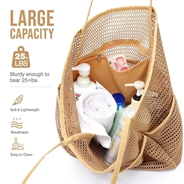 KPX Mesh Beach Bag - Large Foldable Tote for Women