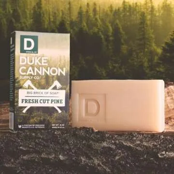 Duke Cannon Supply Co. - Great American Frontier Men's Big Brick of Soap, Fresh Cut Pine (10 oz) Superior Grade Soap Bar With Unique, Outdoor, Masculine Scents - Fresh Cut Pine, Modern Invigorating