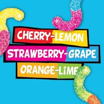 Trolli Sour Brite Crawlers, Candy, Cherry-Lemon, Strawberry-Grape & Orange-Lime, Sweet and Sour, Gum...