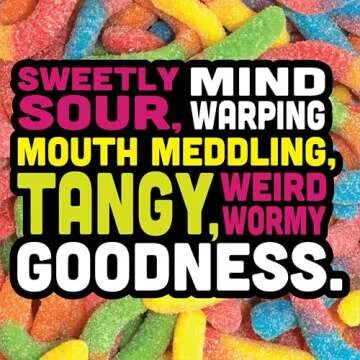Trolli Sour Brite Crawlers, Candy, Cherry-Lemon, Strawberry-Grape & Orange-Lime, Sweet and Sour, Gummy Worms, 7.2 oz