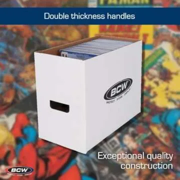 BCW Short Comic Storage Box - 10 Pack | Holds 150-175 Current/Silver Age Comics | Stackable, Durable 200 lb. Strength