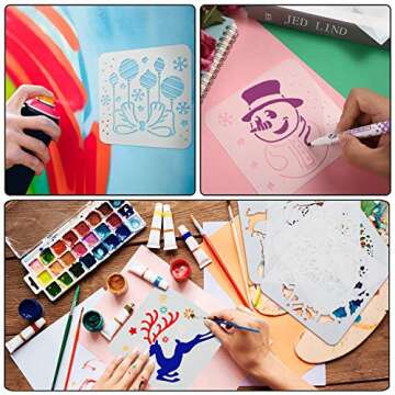 Christmas Stencils for Holiday Decor | 16-Piece Templates