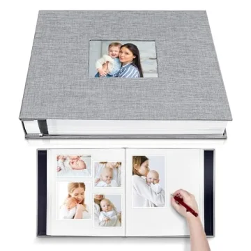 HoneyTolly Large Photo Album Self Adhesive with Picture Display Window, DIY Scrapbook Album for 4x6 ...