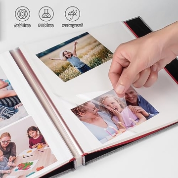 HoneyTolly Large Self Adhesive Scrapbook for Memorable Moments