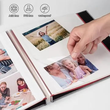 HoneyTolly Large Self Adhesive Scrapbook for Memorable Moments