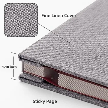 HoneyTolly Large Self Adhesive Scrapbook for Memorable Moments