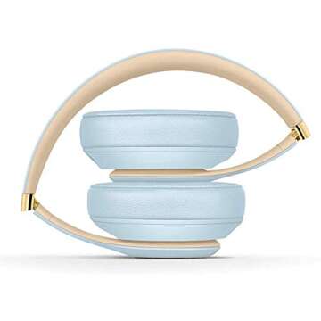 SoloWIT Replacement Ear Pads Cushions for Beats Studio 2 & Studio 3 Wired & Wireless Headphones, Earpads with Soft Protein Leather, Noise Isolation Memory Foam, Added Thickness - Crystal Blue