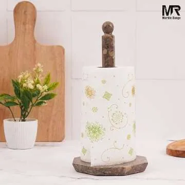 Stylish Marble Paper Towel Holder - Handmade Elegance