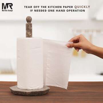 Stylish Marble Paper Towel Holder - Handmade Elegance