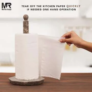 Stylish Marble Paper Towel Holder - Handmade Elegance