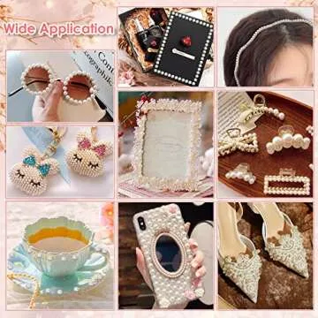 1980 Self-Adhesive Pearl Stickers for Crafts & Makeup