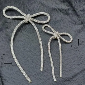 6pcs Oversize Rhinestone Bow Brooch Accessories for Glam