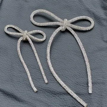 6pcs Oversize Rhinestone Bow Brooch Accessories for Glam