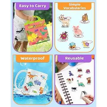 Benresive Reusable Sticker Books for Kids 2-4