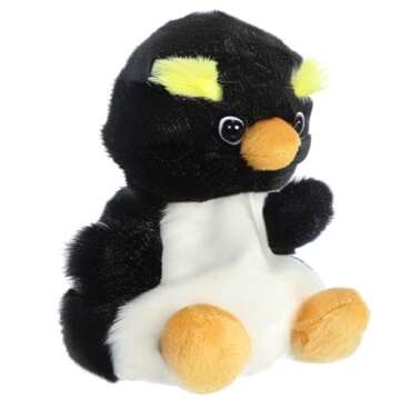 Aurora® Adorable Palm Pals™ Rocco Rockhopper Penguin™ Stuffed Animal - Pocket-Sized Play - Collectable Fun - Black 5 Inches