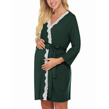 Ekouaer Maternity Nursing Robe Perfect for New Moms