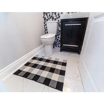 Elegant Checkered Porch Rugs for Every Entrance