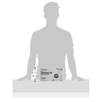 Frost King CB3250 Boxed Heavy Duty Contractor Clean-Up Bags, 32 inch x 50 inch x 3 Mil., 20 Bags, Clear, 1 Count (Pack of 1)