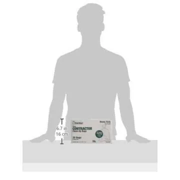 Frost King CB3250 Boxed Heavy Duty Contractor Clean-Up Bags, 32 inch x 50 inch x 3 Mil., 20 Bags, Clear, 1 Count (Pack of 1)