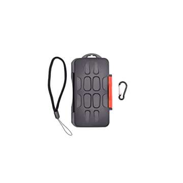 EIGHTEENPCTGREY Photo SD Card Case, Water Resistant, Impact Resistant, fits 12 SD Cards and 12 Micro...