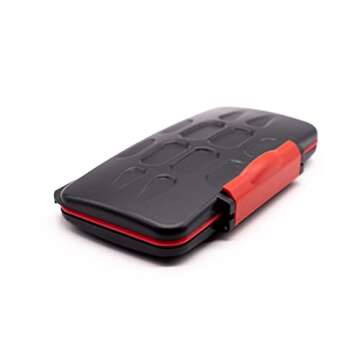 EIGHTEENPCTGREY Photo SD Card Case, Water Resistant, Impact Resistant, fits 12 SD Cards and 12 Micro SD CardsWater-Resistant Holder Storage Memory Card Case for 12 SD Cards + 12 Micro SD Cards