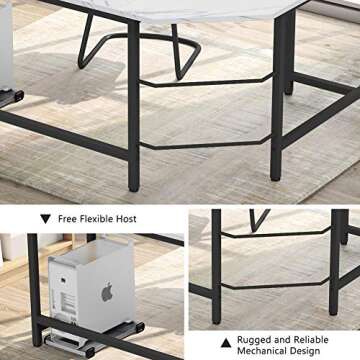 Tribesigns 66" Modern L Shaped Desk - Stylish & Sturdy