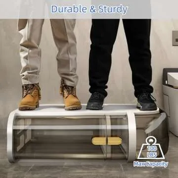 MOSAMNI 2-Tiers Slim Bathroom Storage Cabinet, Narrow Bathroom Storage, Plastic Waterproof Storage Organizer for Small Spaces, Kitchen, Laundry