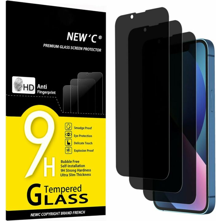 NEW'C Privacy Screen Protectors for iPhone - 3 Pack