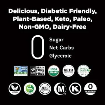 RxSugar Organic Hazelnut Syrup 2-Pack | Diabetes-Safe Natural Sugar | Keto Certified | Non-GMO Project Verified | Gluten-Free Certified