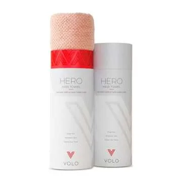 VOLO Super Hero XL Cloud Pink Hair Towel | Ultra Soft, Super Absorbent, Quick Drying Nanoweave Fabri...