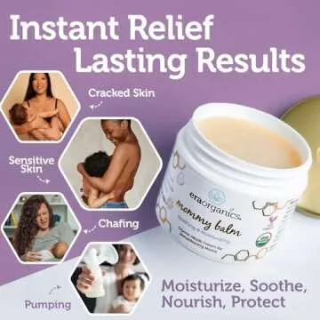 Era Organics Soothing Nipple Butter Breastfeeding Cream - USDA Organic Baby Friendly Balm to Calm and Moisturize Chapped, Sensitive Skin