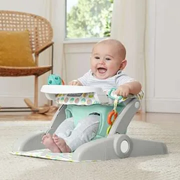 Summer Infant Learn-to-Sit Stages 3-Position Floor Seat, Sweet-and-Sour Neutral – Sit Baby Up to See The World – Baby Activity Seat is Adjustable for Ages 6-12 Months – Includes Toys and Tray