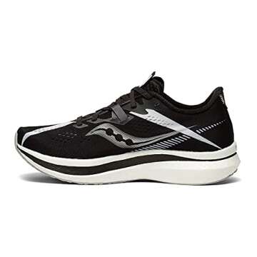 Saucony Men's Endorphin Pro 2 Running Shoe, Black/White, 9.5