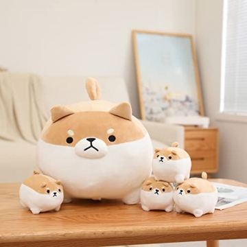 Cute SQEQE Shiba Inu Plush Toy with Baby Plushies