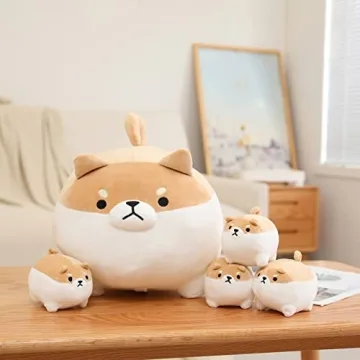 Cute SQEQE Shiba Inu Plush Toy with Baby Plushies
