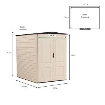 Rubbermaid Large Vertical Outdoor Storage Shed for Yard