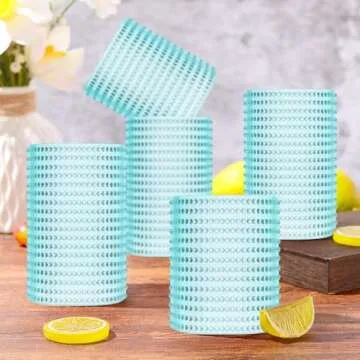 Foaincore Lake Blue Glassware Set - Vintage Elegance