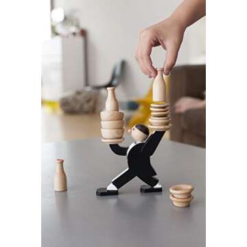 Kikkerland Don't Tip The Waiter Stacking Game