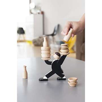 Kikkerland Don't Tip The Waiter Stacking Game