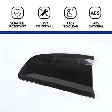 Hoolcar Tail Light Lamp Cover Guard Trim Bezel Frame Decor Exterior Accessories for 2015-2022 Dodge Charger, Smoked Black