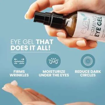 Anti-Aging Eye Gel - Luxurious Hydrating Under Eye Cream For Dark Circles and Puffiness, Bags, Crows...