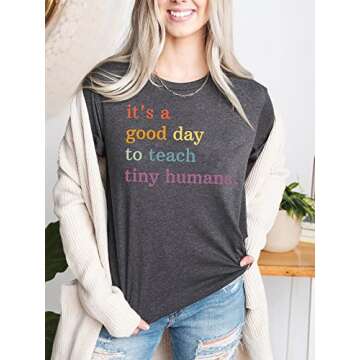 Teacher Shirts Funny Women’s Teacher Life T Shirt Graphic Tees Cute Casual Soft Cotton Shirts Tops...