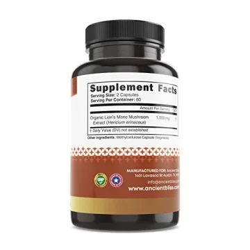 Ancient Bliss Lion's Mane Supplement for Mental Clarity